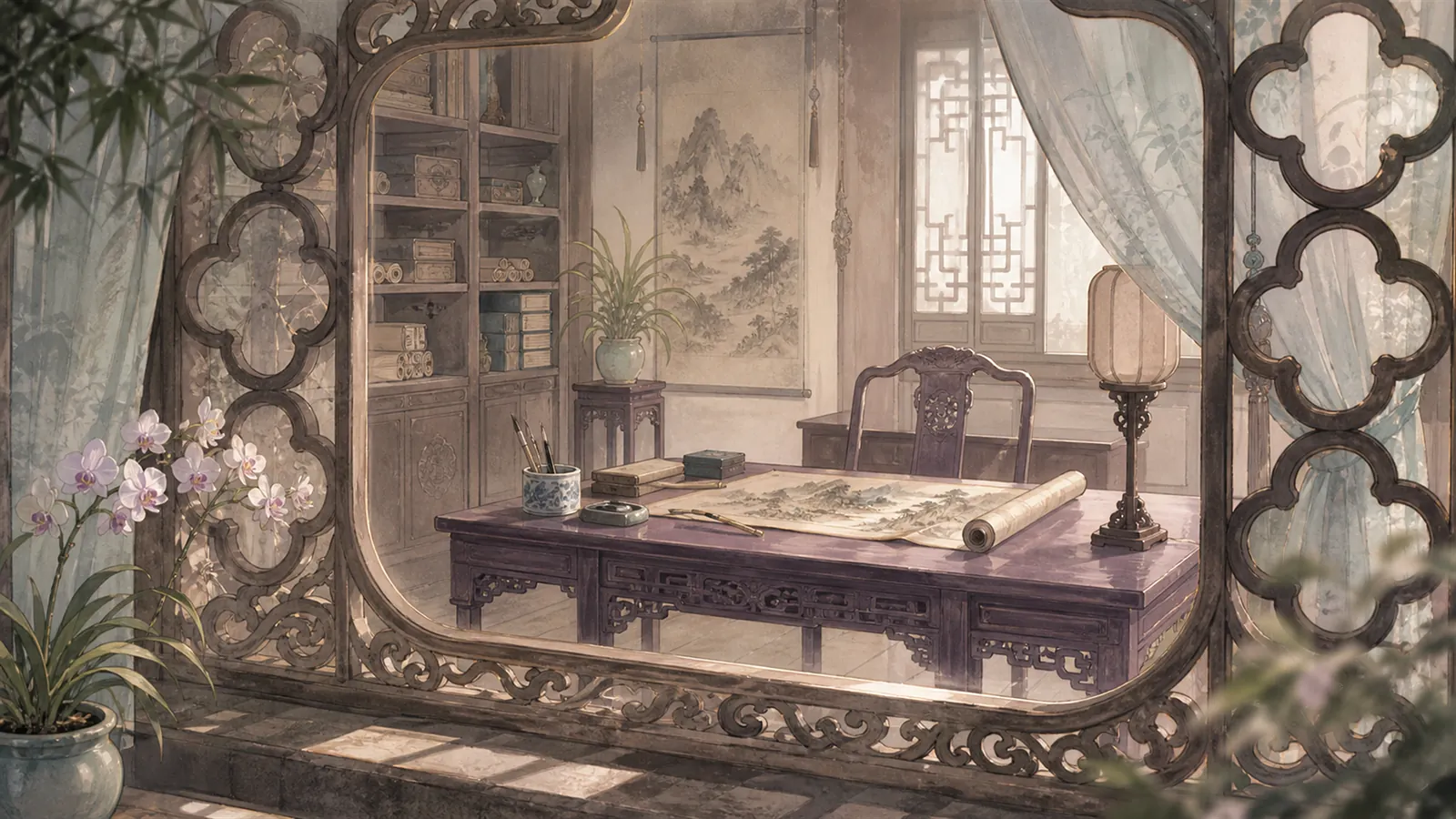 《燕子笺》郦飞云闺房场景